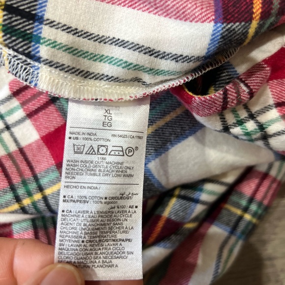NWT Old Navy Christmas PJ Bottoms Unisex XL Drawstring Plaid - Picture 6 of 7